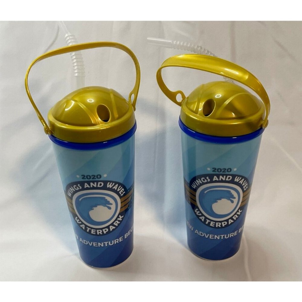 Wings & Waves Waterpark 2020 souvenir water bottle cup Whirley